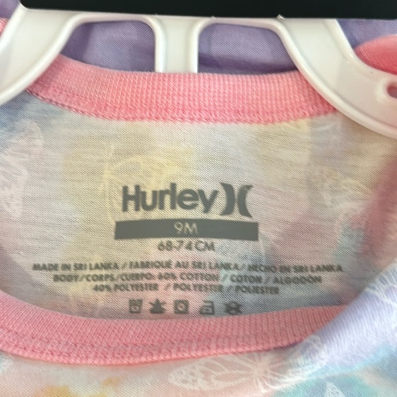 Hurley 3 piece bodysuit set. 9 months. - Picture 3 of 7